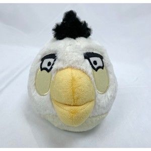 Angry Birds White Black Hair Matilda Plush Rovio Commonwealth No Sound 5"